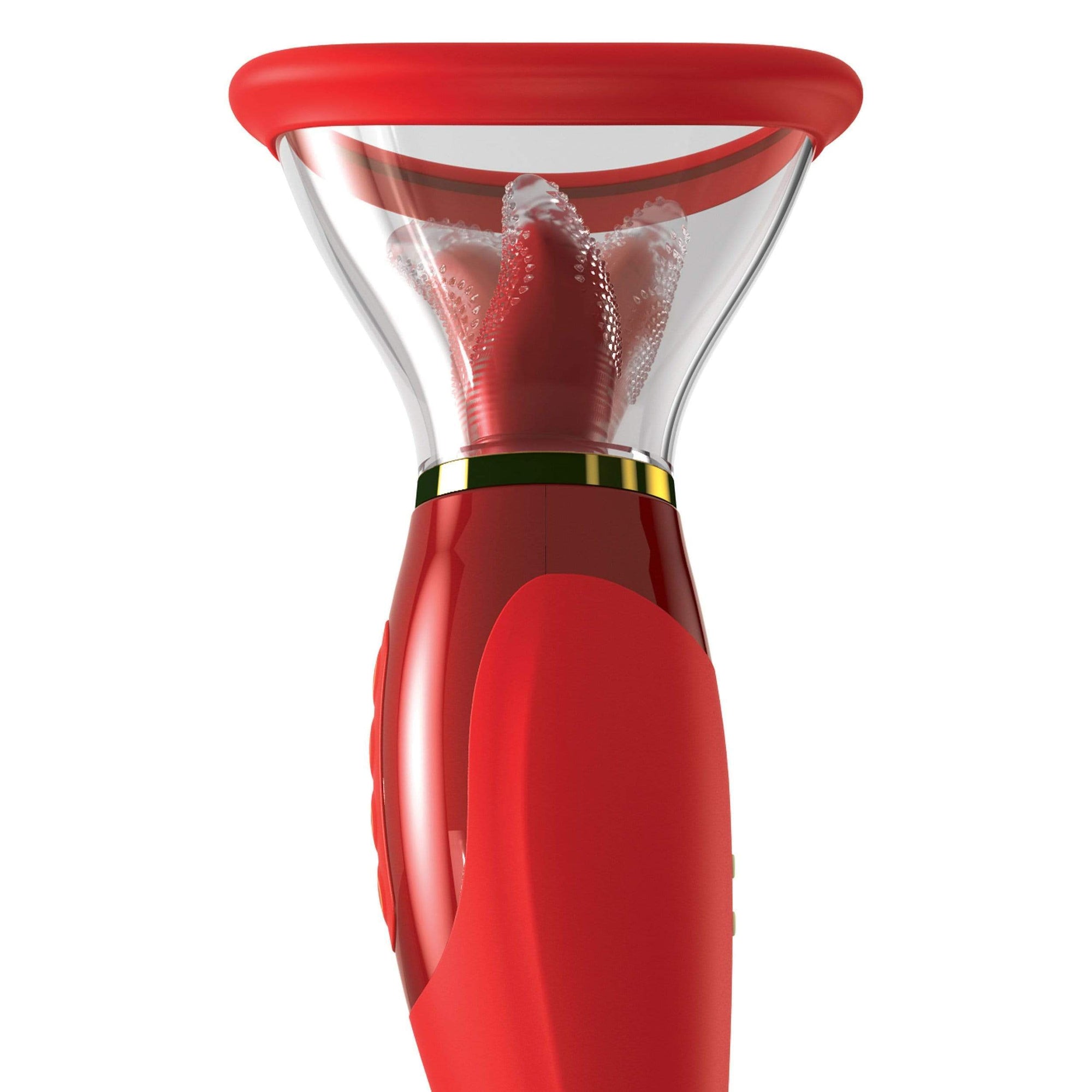 Pipedream - Fantasy For Her Ultimate Pleasure 24K Gold Luxury Edition Clit Massager (Red) Clit Massager (Vibration) Rechargeable 603912762334 CherryAffairs