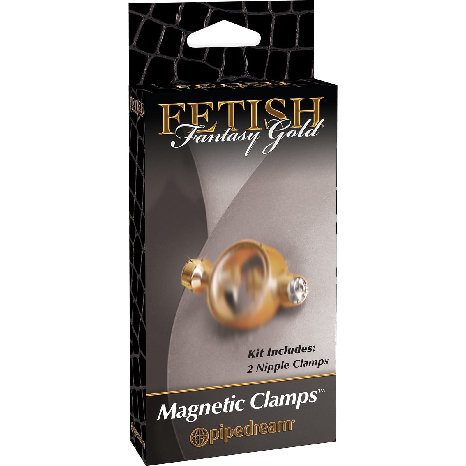 Pipedream - Fetish Fantasy Gold Magnetic Clamps (Gold) Nipple Clamps (Non Vibration) - CherryAffairs Singapore