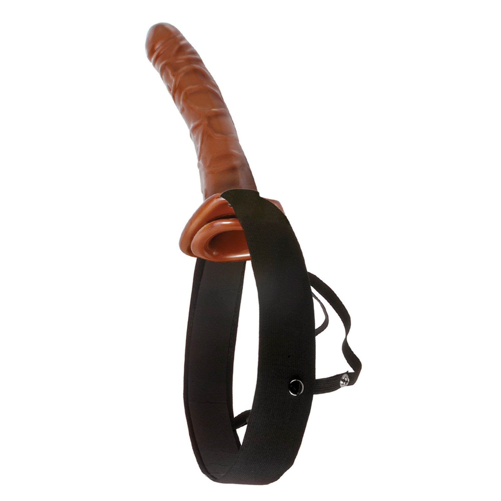 Pipedream - Fetish Fantasy Series 10" Chocolate Dream Hollow Strap-On (Brown) Strap On with Hollow Dildo for Male (Non Vibration) - CherryAffairs Singapore