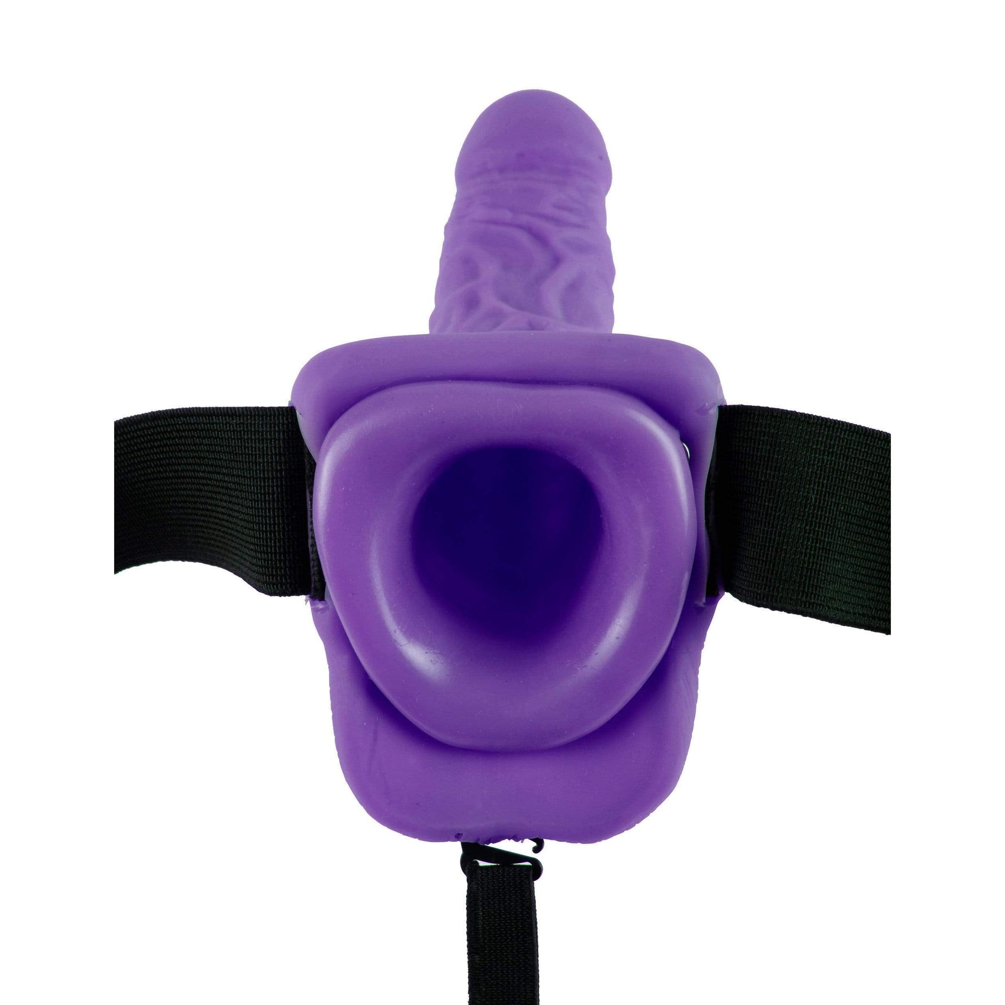 Pipedream - Fetish Fantasy Series Hollow Strap On with Balls 7" (Purple) Strap On with Hollow Dildo for Male (Non Vibration) 319757712 CherryAffairs