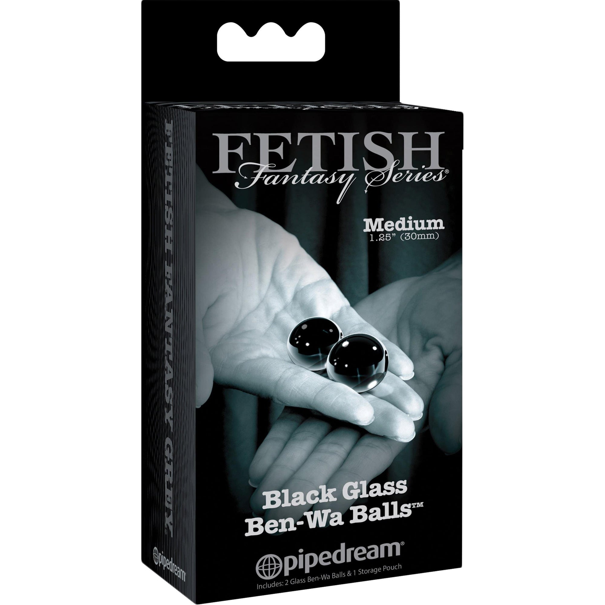 Pipedream - Fetish Fantasy Series Limited Edition Glass Ben Wa Balls Medium (Black) Kegel Balls (Glass) 319762728 CherryAffairs