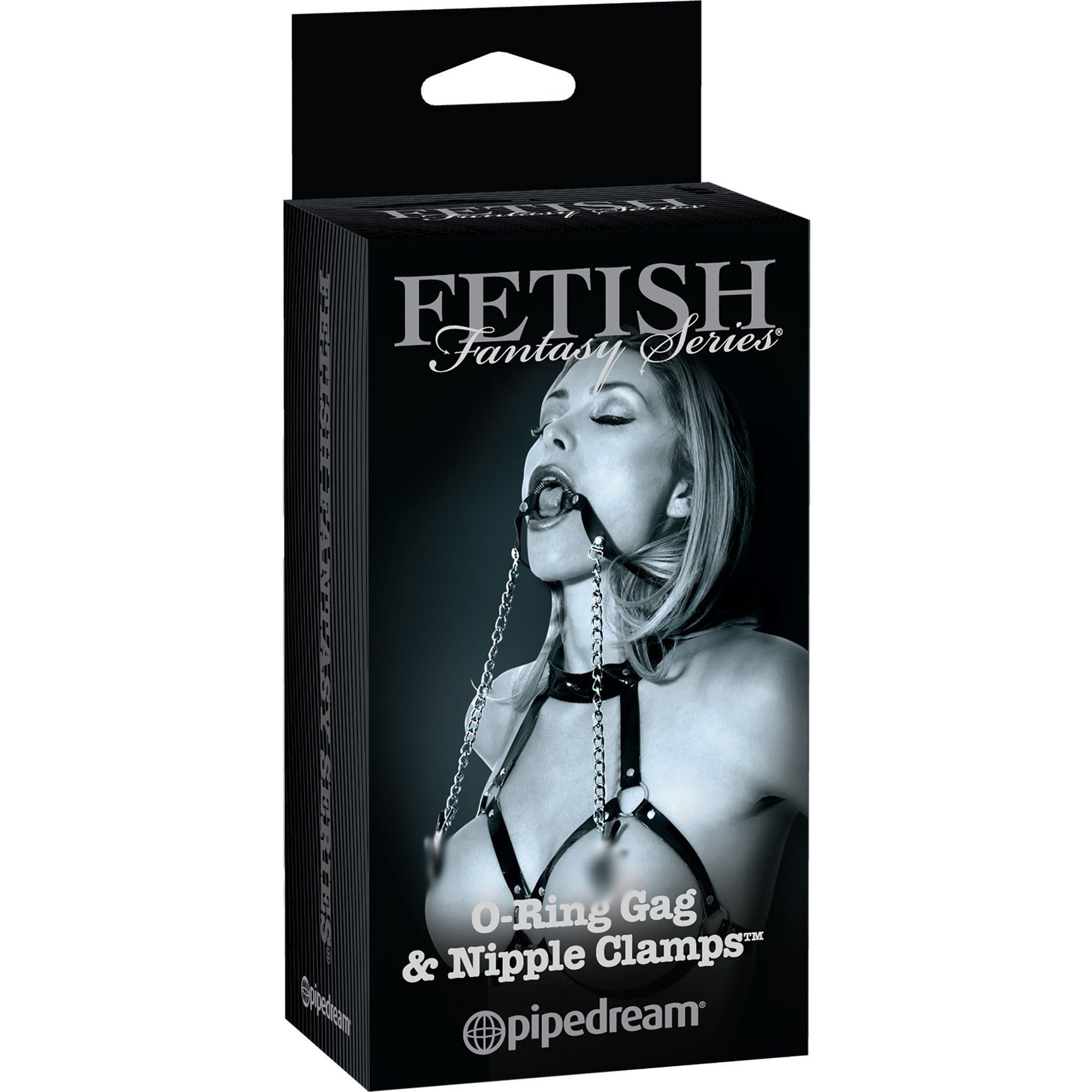 Pipedream - Fetish Fantasy Series Limited Edition O-Ring Gag & Nipple Clamps (Black) Nipple Clamps (Non Vibration) - CherryAffairs Singapore