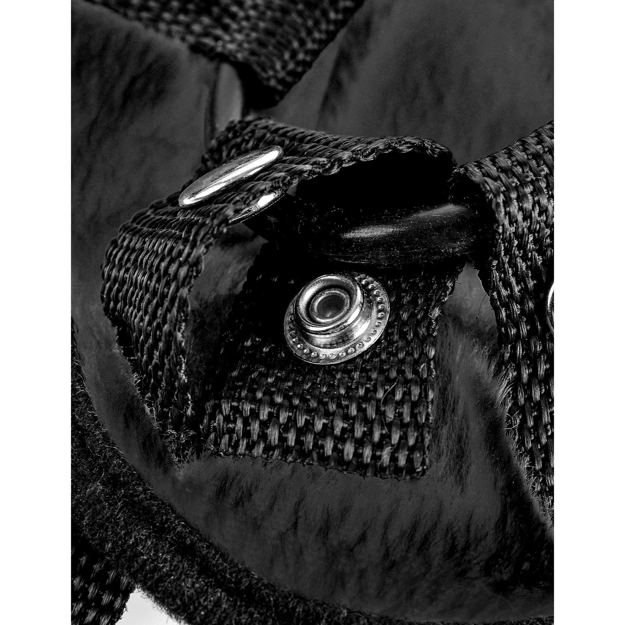 Pipedream - Fetish Fantasy Series Vibrating Plush Harness (Black) Strap On w/o Dildo 324170622 CherryAffairs