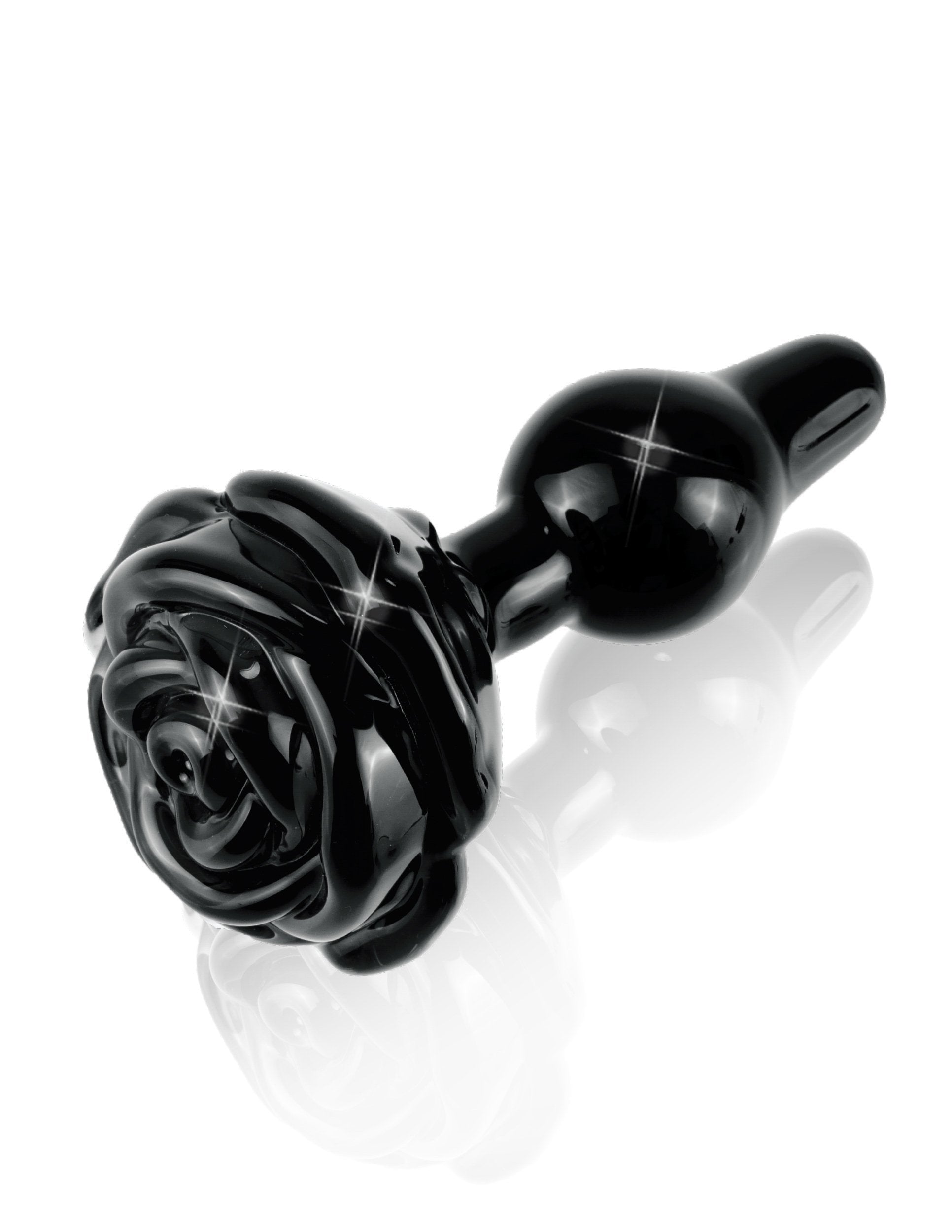 Pipedream - Icicles No 77 Hand Blown Massager (Black) Glass Anal Plug (Non Vibration) Singapore