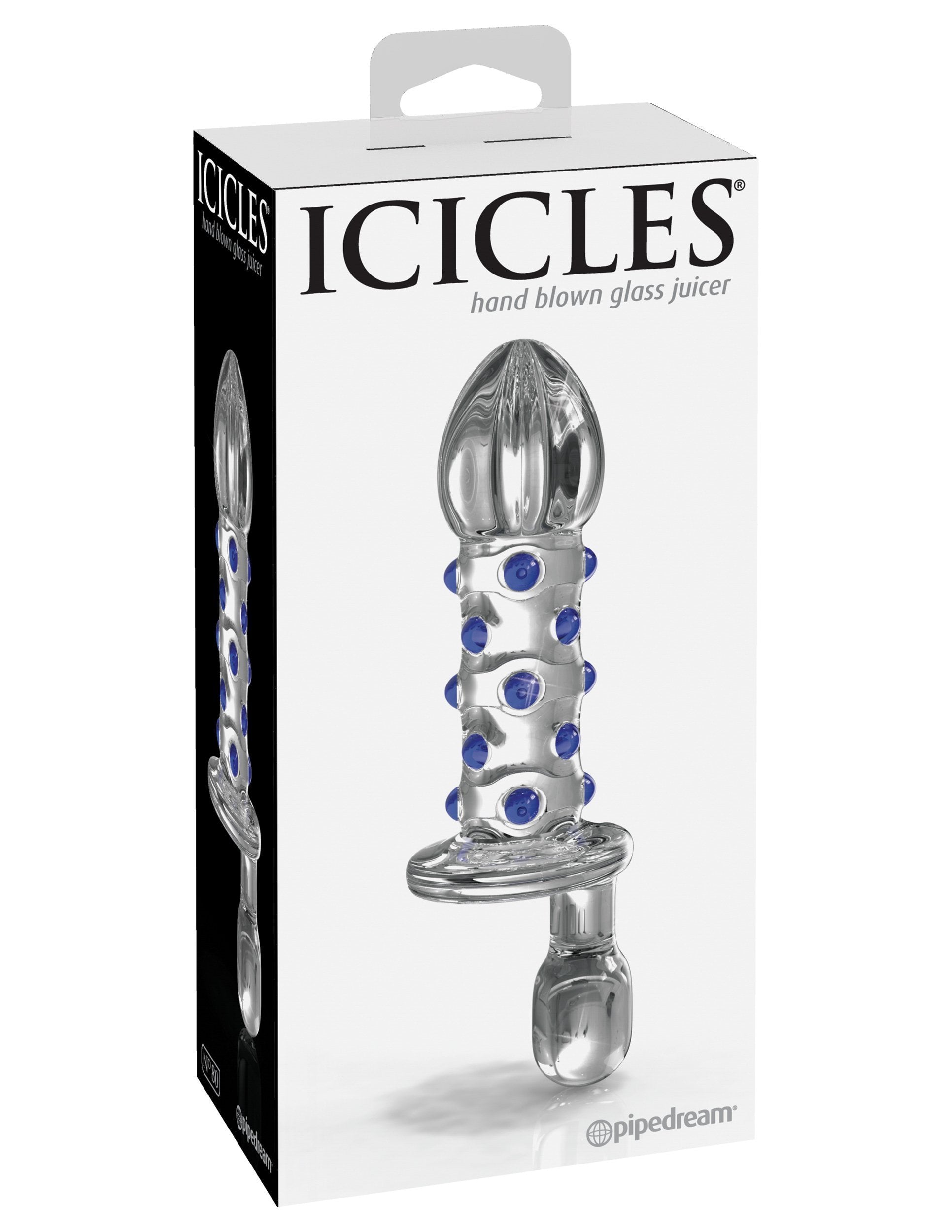 Pipedream - Icicles No 80 Hand Blown Juicer (Clear) Glass Dildo (Non Vibration) Singapore