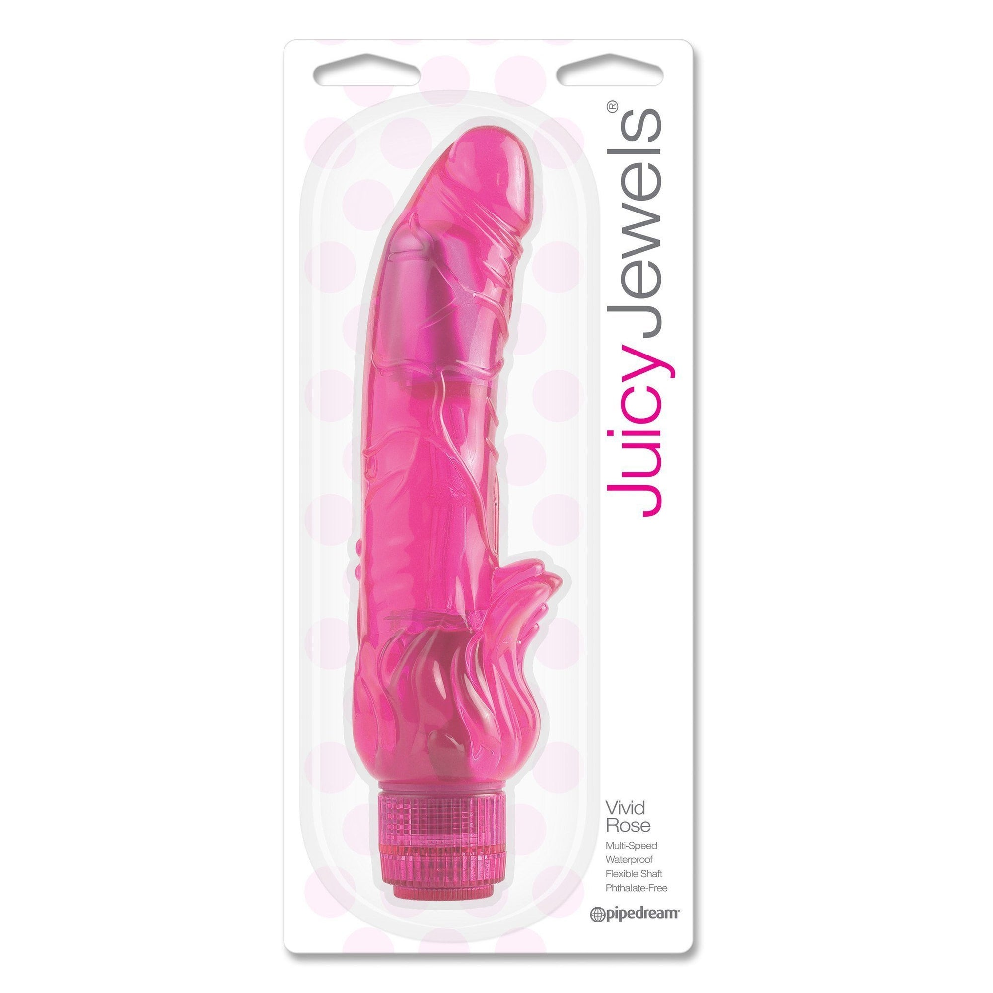 Pipedream - Juicy Jewels Vivid (Red) G Spot Dildo (Vibration) Non Rechargeable - CherryAffairs Singapore