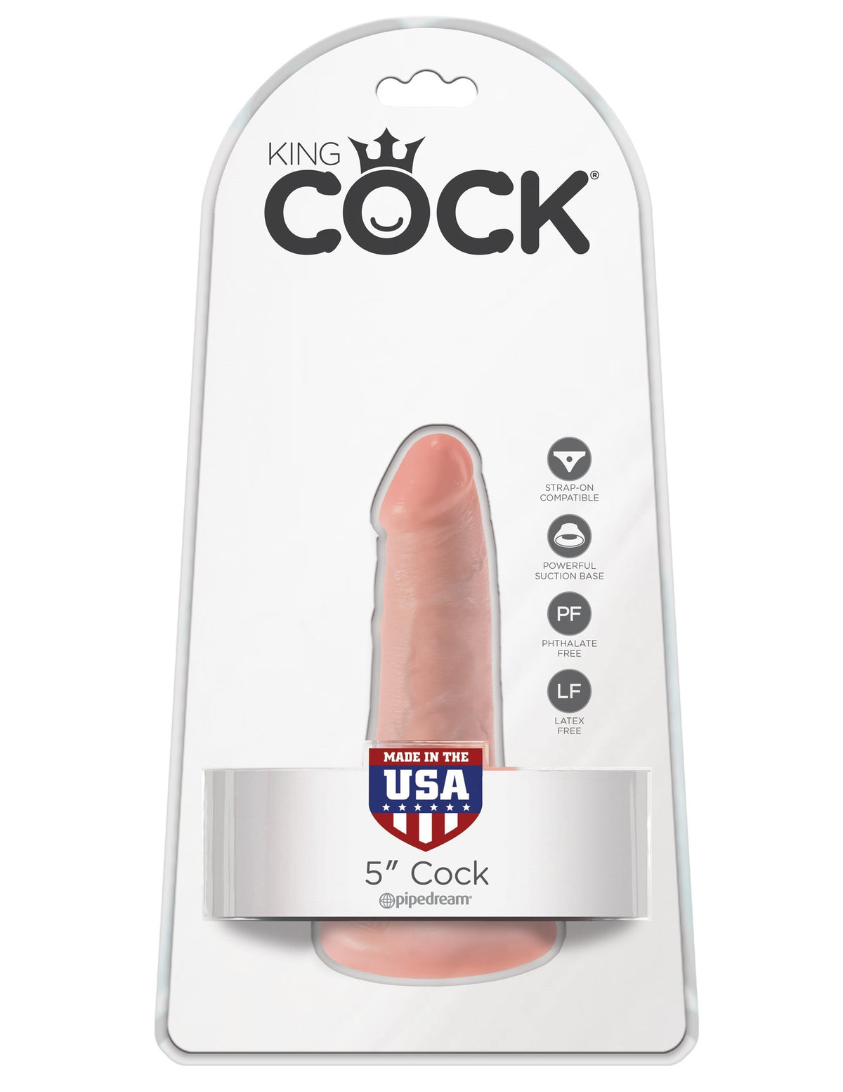 Pipedream - King Cock 5&quot; Cock (Beige) Realistic Dildo with suction cup (Non Vibration) Singapore