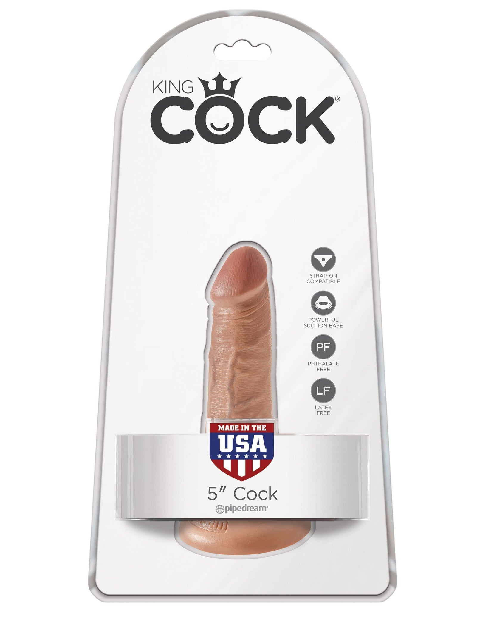 Pipedream - King Cock 5" Cock (Brown) Realistic Dildo with suction cup (Non Vibration) Singapore