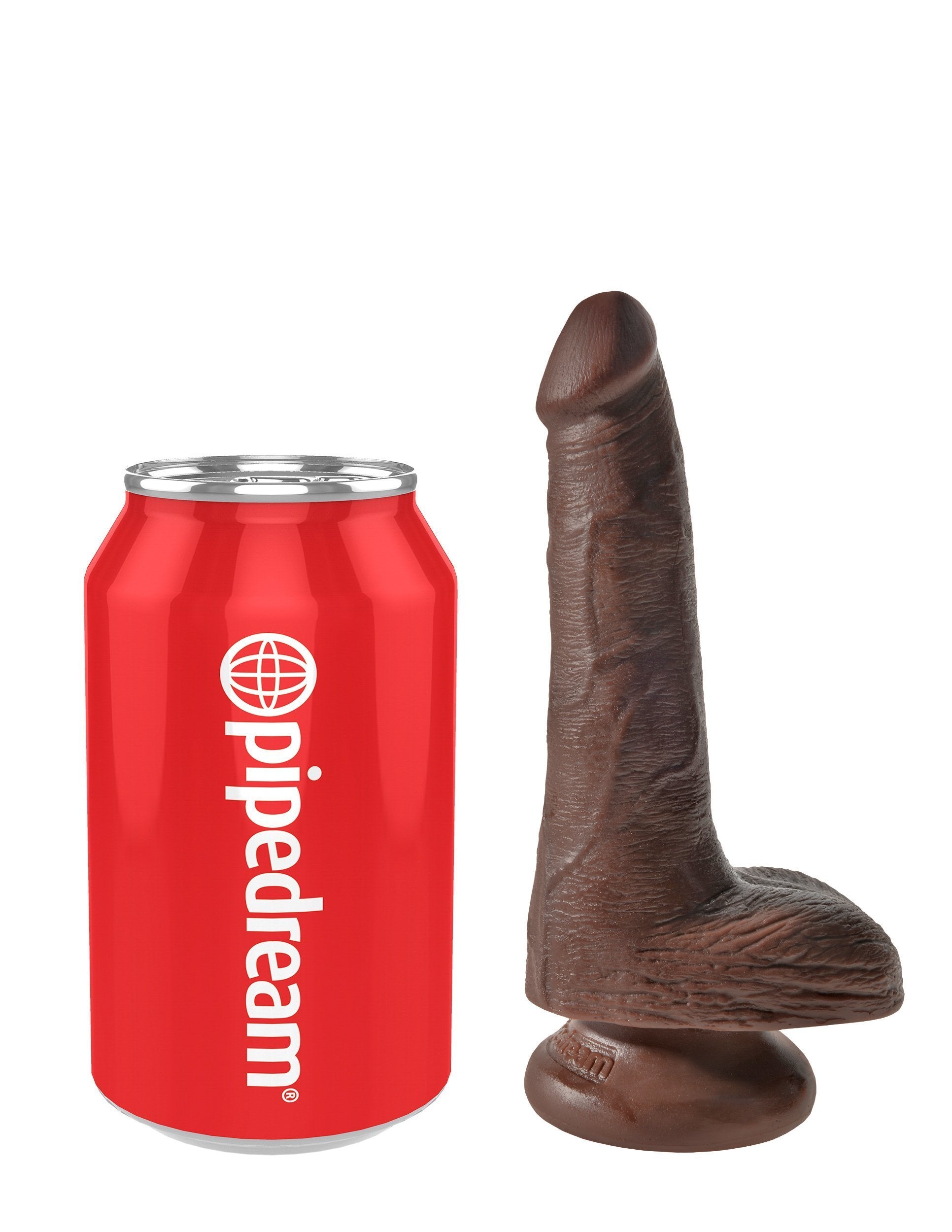 Pipedream - King Cock 6" Cock with Balls (Dark Brown) Realistic Dildo with suction cup (Non Vibration) Singapore