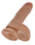 Pipedream - King Cock 8" Cock with Balls (Brown) Realistic Dildo with suction cup (Non Vibration) Singapore