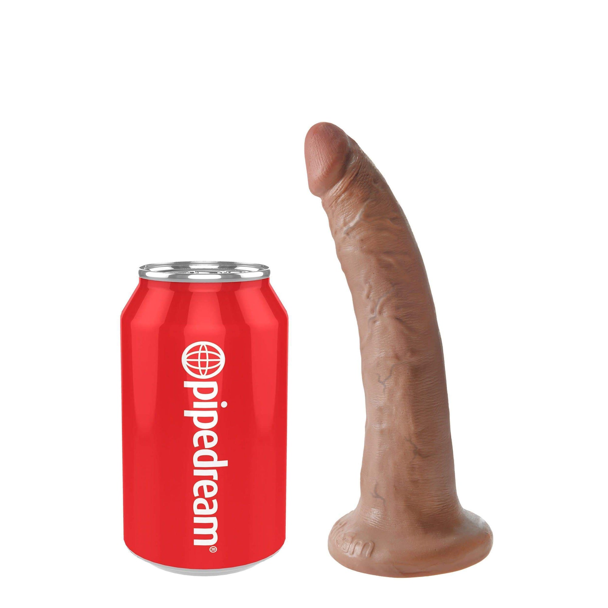 Pipedream - King Cock Dildo 7" (Brown) Realistic Dildo with suction cup (Non Vibration) 603912746310 CherryAffairs