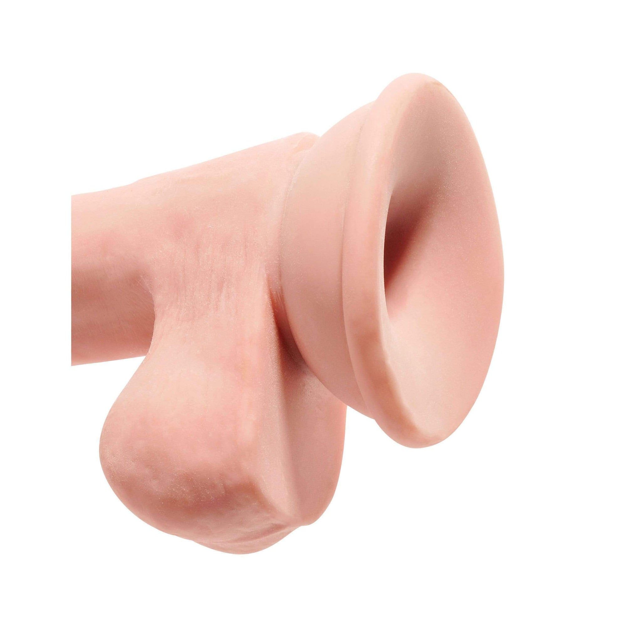 Pipedream - King Cock Plus 3D Triple Density Cock with Balls Dildo 6.5" (Beige) Realistic Dildo with suction cup (Non Vibration) 603912762501 CherryAffairs