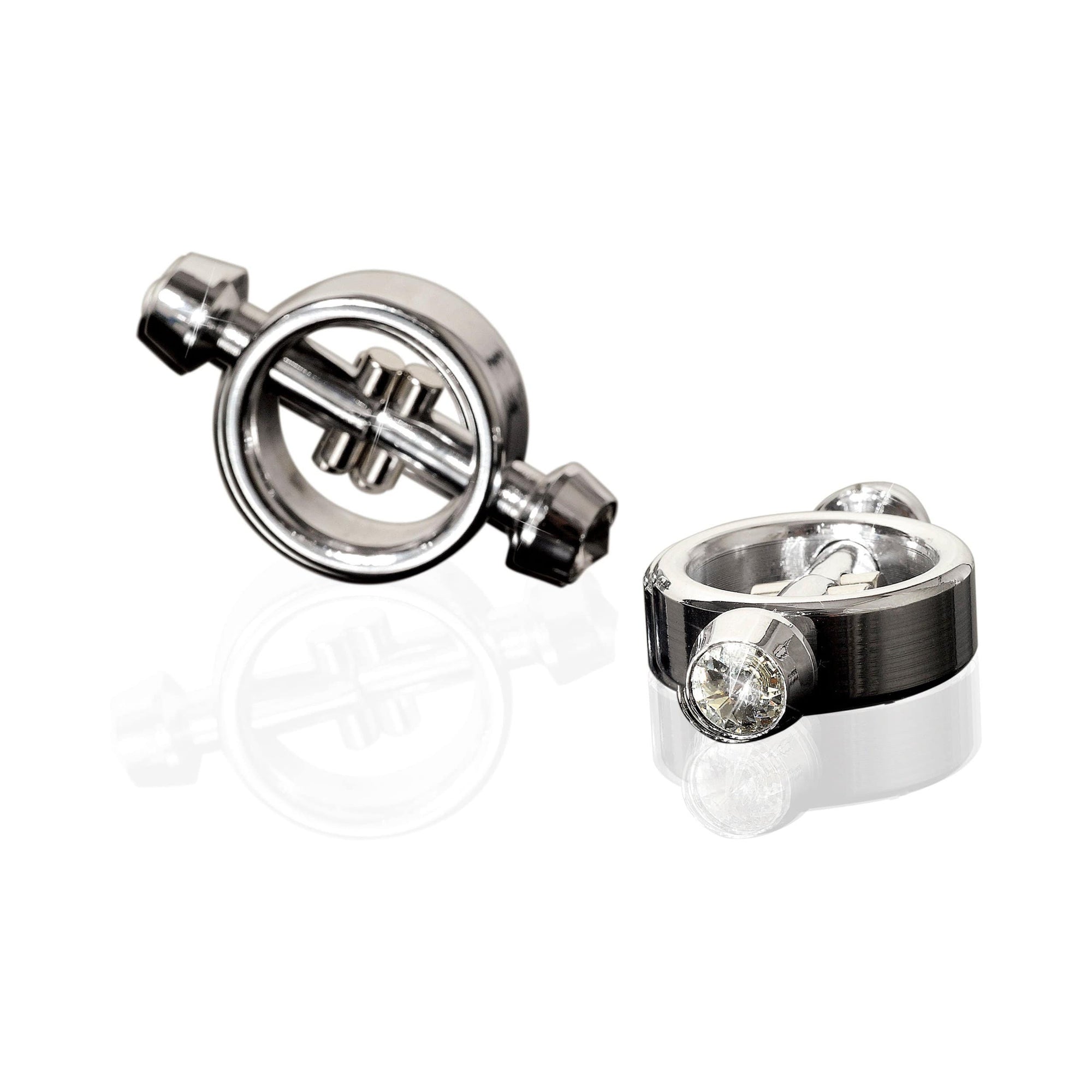 Pipedream - Metal Worx Magnetic Nipple Clamps (Silver) Nipple Clamps (Non Vibration) 319764221 CherryAffairs