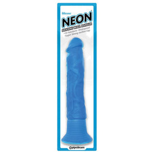 Pipedream - Neon Luv Touch Silicone Wall Banger Vibrating Dildo (Blue) Realistic Dildo with suction cup (Vibration) Non Rechargeable 603912750607 CherryAffairs