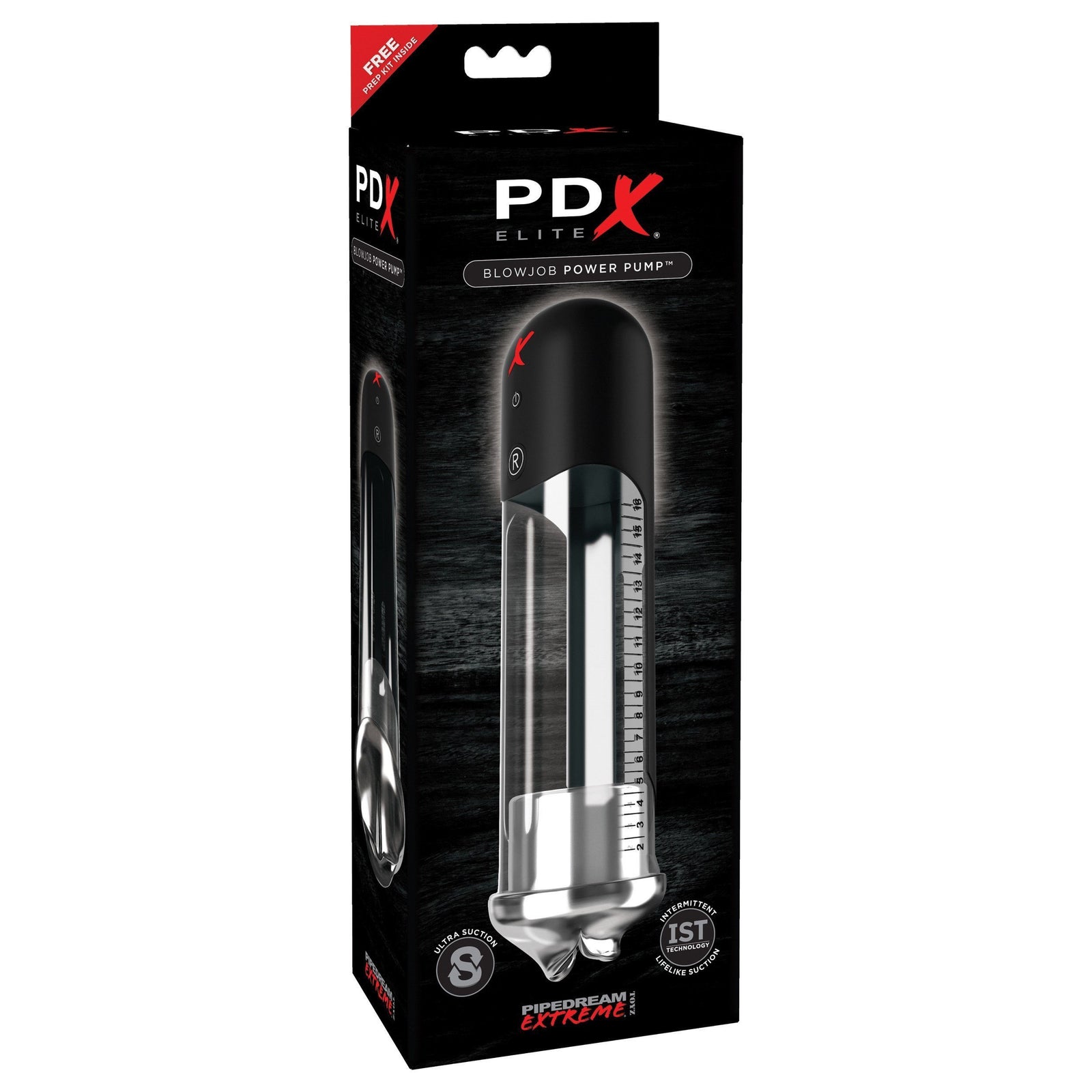 Pipedream - PDX Elite Blowjob Power Pump (Black) Masturbator Mouth (Vibration) Non Rechargeable - CherryAffairs Singapore
