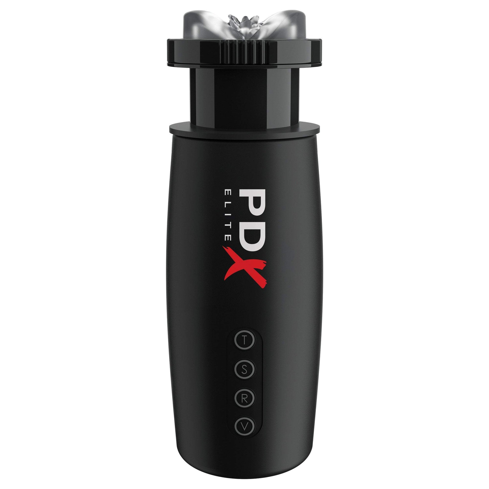 Pipedream - PDX Elite Moto Bator 2 Thrusting Mouth Masturbator (Black) Masturbator Mouth (Vibration) Rechargeable