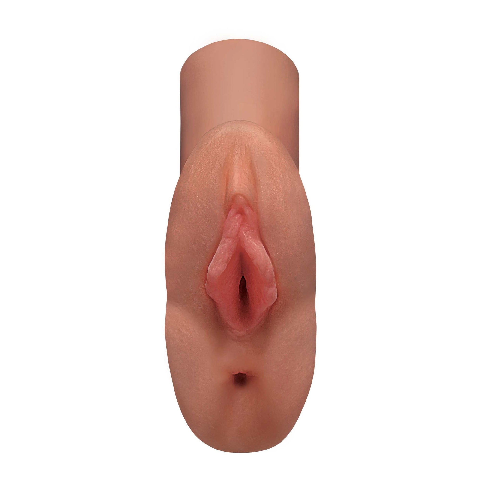 Pipedream - PDX Plus Perfect Pussy Double Stroker (Brown) Masturbator Vagina (Non Vibration) 603912764369 CherryAffairs