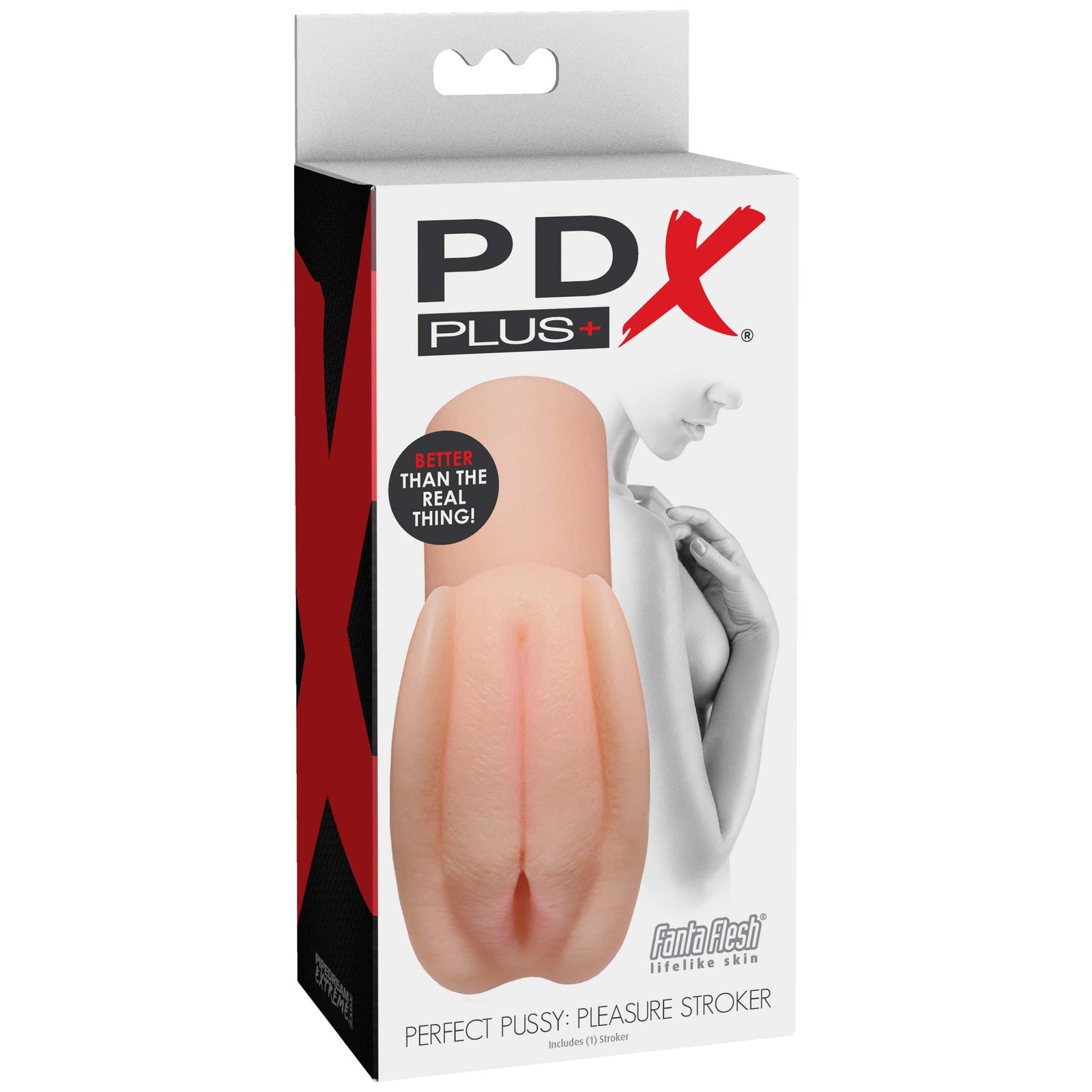 Pipedream - PDX Plus Perfect Pussy Pleasure Stroker (Beige) Masturbator Vagina (Non Vibration) 603912764291 CherryAffairs