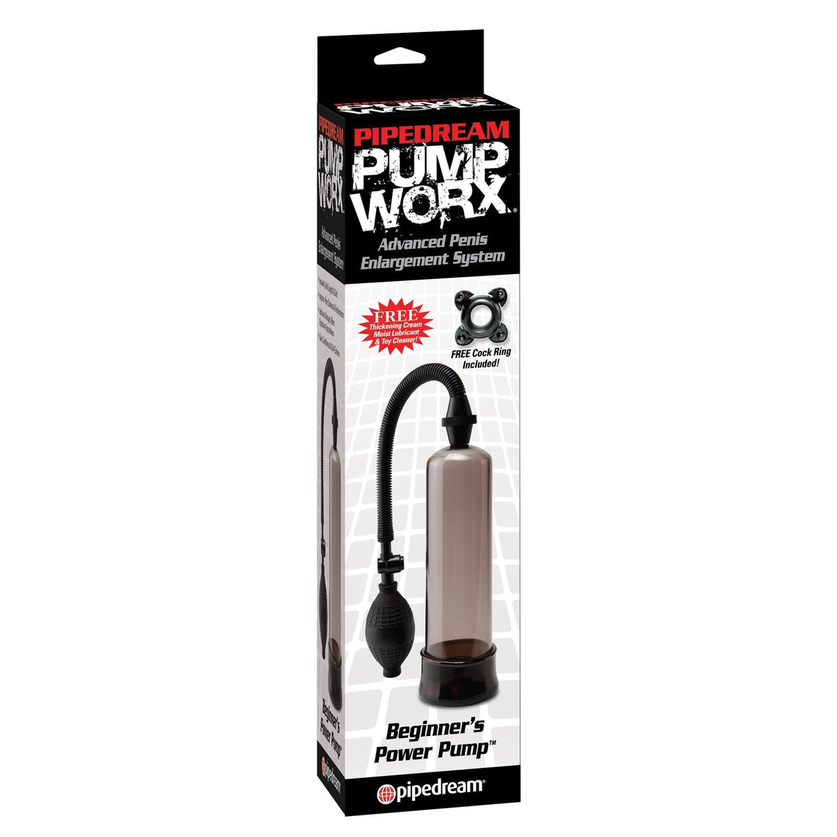 Pipedream - Pump Worx Beginner&#39;s Power Pump (Black) Penis Pump (Non Vibration) - CherryAffairs Singapore
