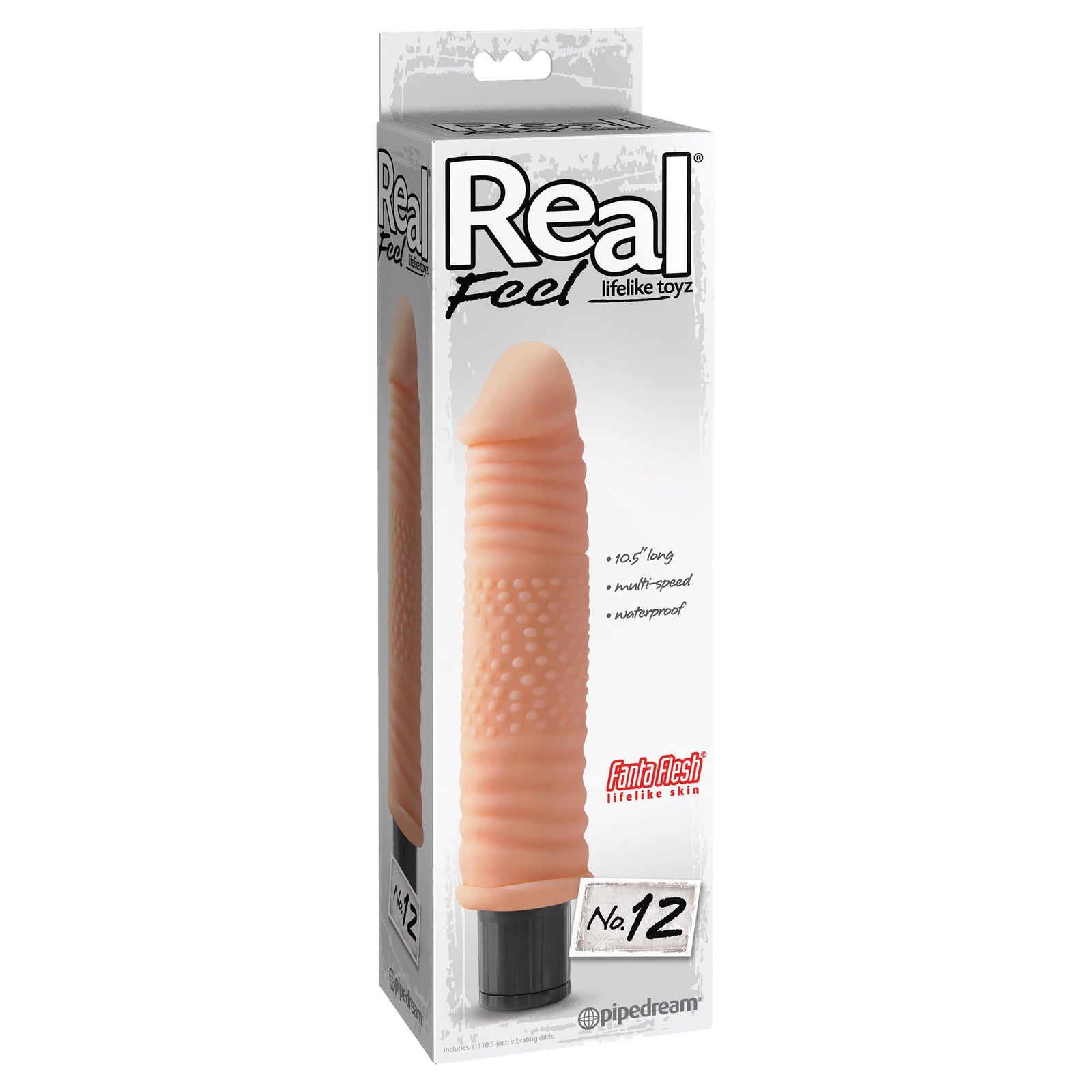 Pipedream - Real Feel No. 12 Vibrating Dildo (Beige) Realistic Dildo w/o suction cup (Vibration) Non Rechargeable 319980675 CherryAffairs