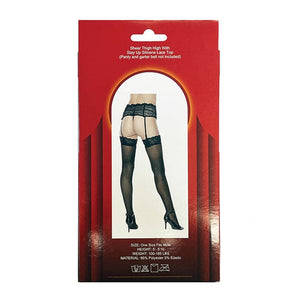 Popsi Lingerie - Silicone Lace Top Thigh High Stockings O/S (Black) Stockings 625955093 CherryAffairs