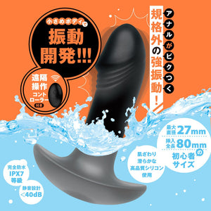 PPP - Waterproof Deep Anal Vibe (Black) Anal Plug (Vibration) Rechargeable 4582593580948 CherryAffairs