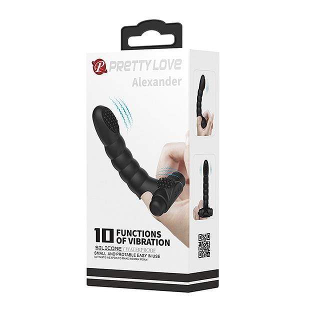 Pretty Love - Alexander Finger Vibrator (Black) Clit Massager (Vibration) Non Rechargeable 6959532324341 CherryAffairs