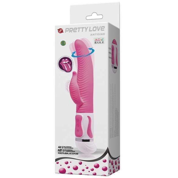 Pretty Love - Antoine Twisting Rabbit Vibrator (Pink) Rabbit Dildo (Vibration) Non Rechargeable 6959532315929 CherryAffairs