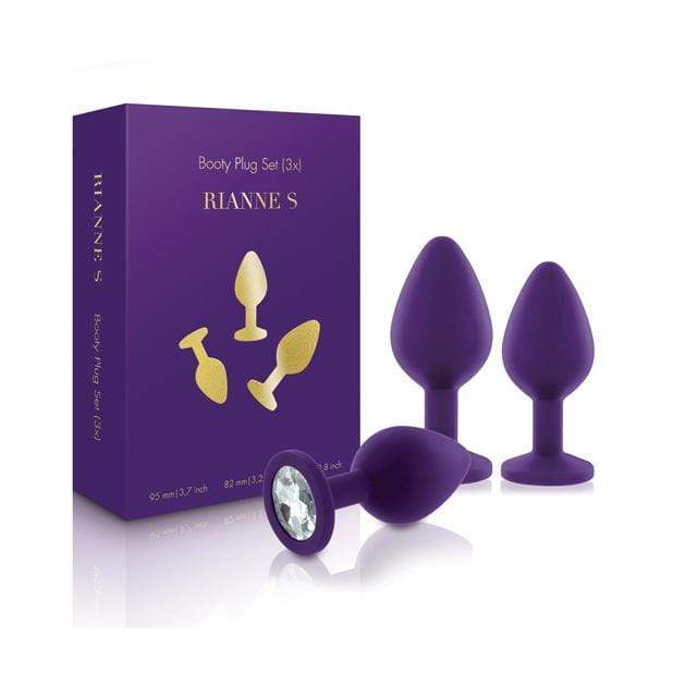 Rianne S - Booty Plug Set 3x (Purple) Anal Plug (Non Vibration)