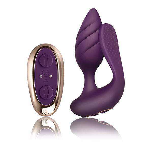 RocksOff - Cocktail Remote Control Dual Motored Couple's Toy (Burgundy) Couple's Massager (Vibration) Rechargeable 811041014594 CherryAffairs
