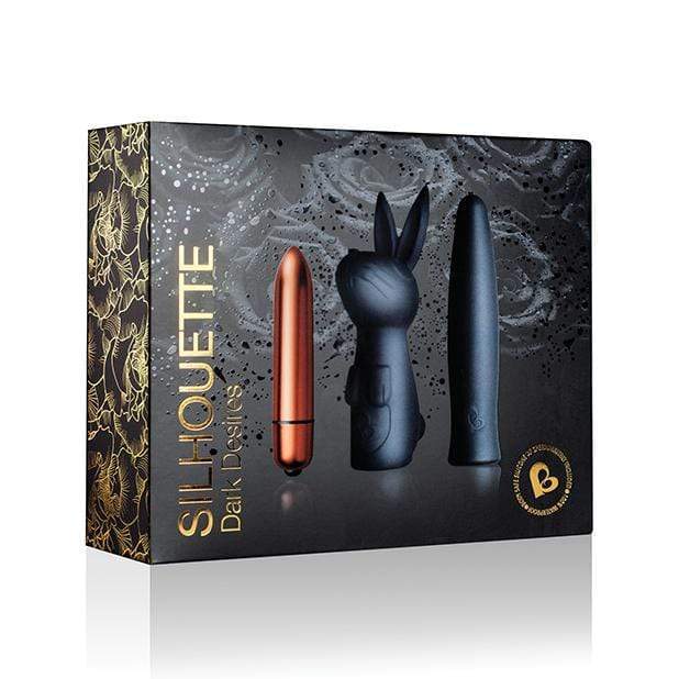 RocksOff - Silhouette Dark Desires Vibrator Kit (Gold) Bullet (Vibration) Non Rechargeable 811041013931 CherryAffairs