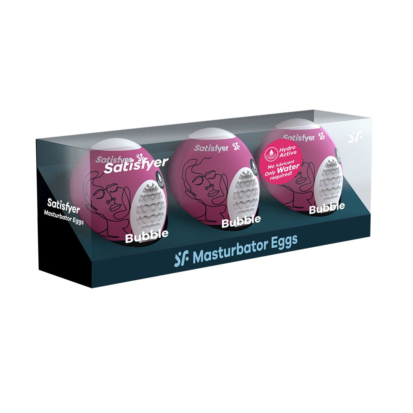 Satisfyer - 3 Bubble Masturbator Eggs Set (Pink) Masturbator Egg (Non Vibration) 575362027 CherryAffairs