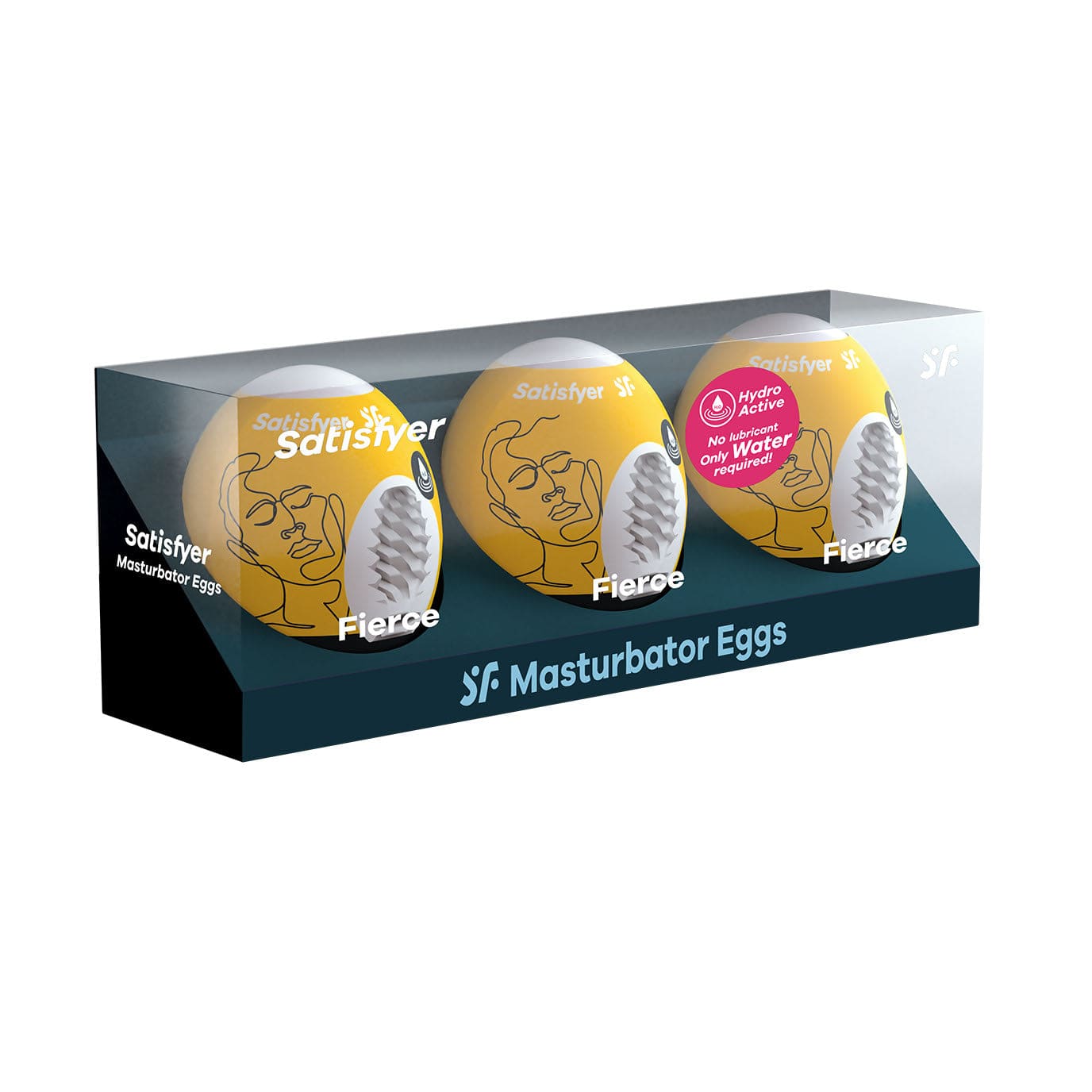 Satisfyer - 3 Fierce Masturbator Eggs Set (Yellow) Masturbator Egg (Non Vibration) 575398090 CherryAffairs