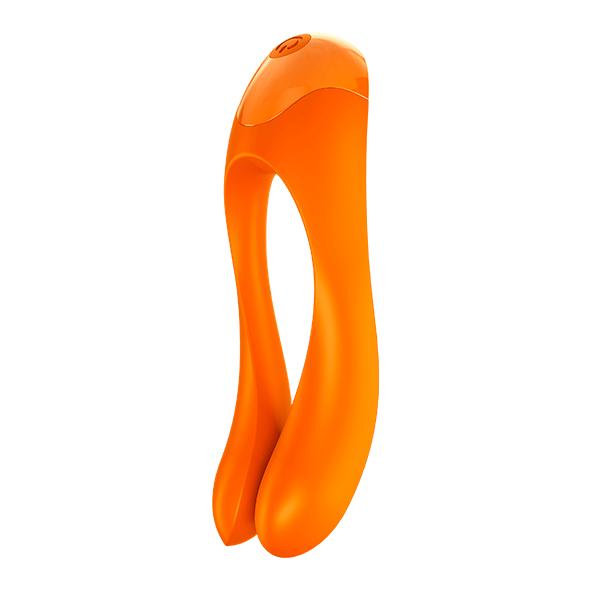 Satisfyer - Candy Cane Finger Vibrator (Orange) Clit Massager (Vibration) Rechargeable 4061504004143 CherryAffairs