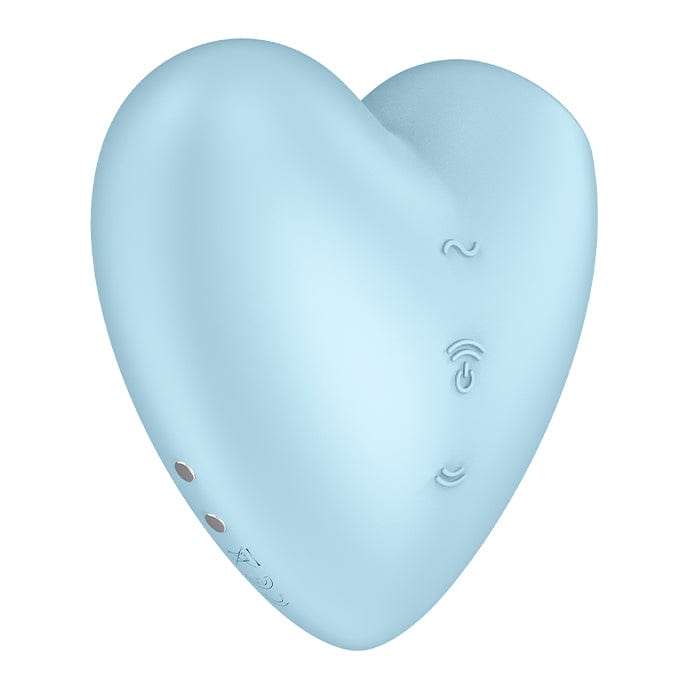 Satisfyer - Cutie Heart Air Pulse Clitoral Stimulator (Blue) Clit Massager (Vibration) Rechargeable 674672738 CherryAffairs