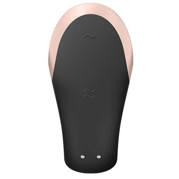 Satisfyer - Double Love App-Controlled Couple's Vibrator with Remote Control (Black) Remote Control Couple's Massager (Vibration) Rechargeable 4061504001722 CherryAffairs