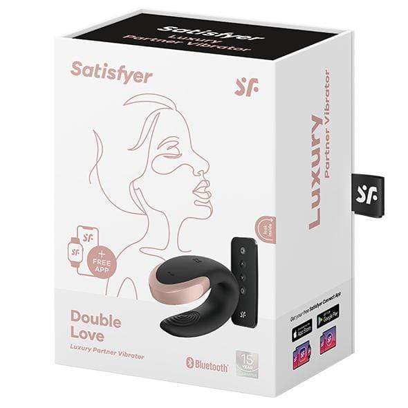 Satisfyer - Double Love App-Controlled Couple&#39;s Vibrator with Remote Control (Black) Remote Control Couple&#39;s Massager (Vibration) Rechargeable 4061504001722 CherryAffairs