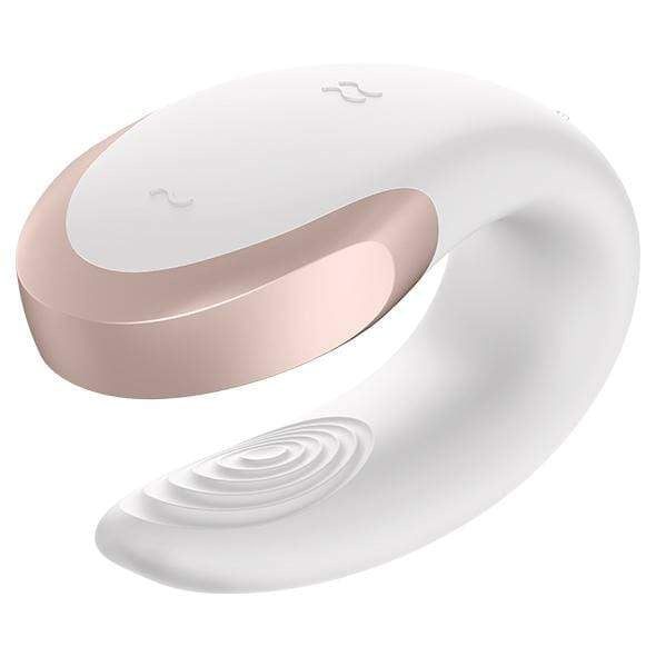Satisfyer - Double Love App-Controlled Couple's Vibrator with Remote Control (White) Remote Control Couple's Massager (Vibration) Rechargeable 435182445 CherryAffairs
