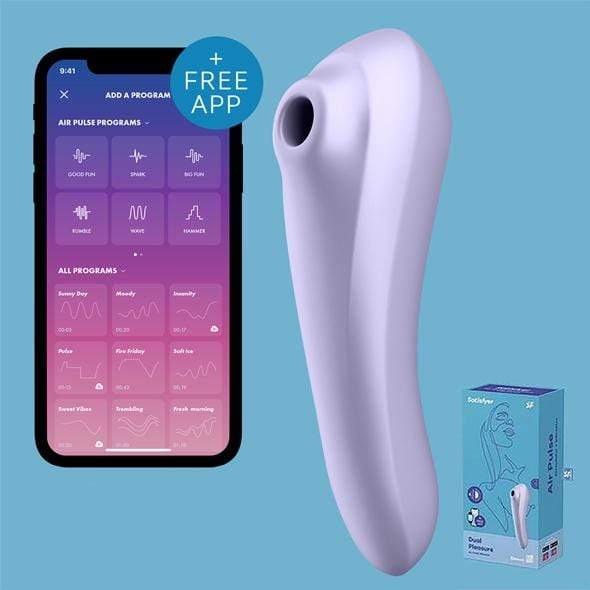 Satisfyer - Dual Pleasure App-Controlled Clit Vibrator (Mauve) Clit Massager (Vibration) Rechargeable 324160382 CherryAffairs