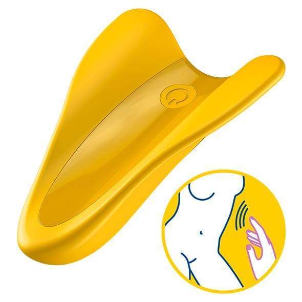 Satisfyer - High Fly Finger Vibrator (Yellow) Clit Massager (Vibration) Rechargeable 4061504004112 CherryAffairs
