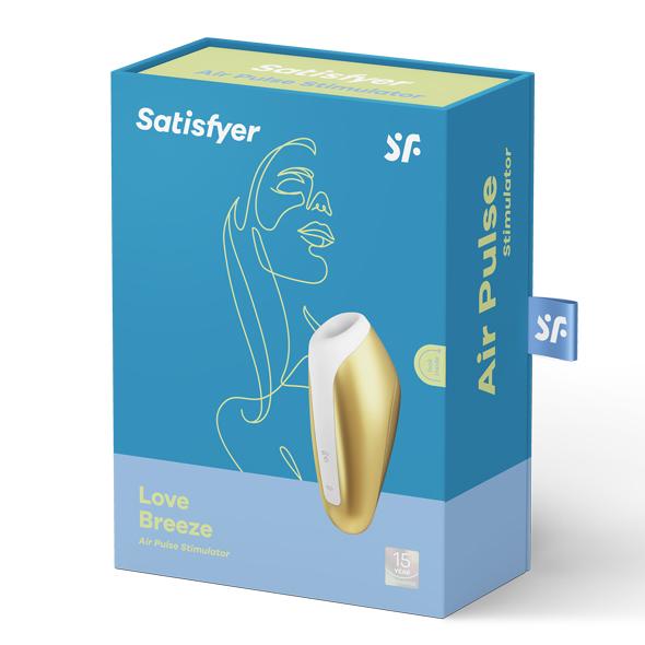Satisfyer - Love Breeze Air Pulse Clitoral Air Stimulator (Gold) Clit Massager (Vibration) Rechargeable 4061504003474 CherryAffairs