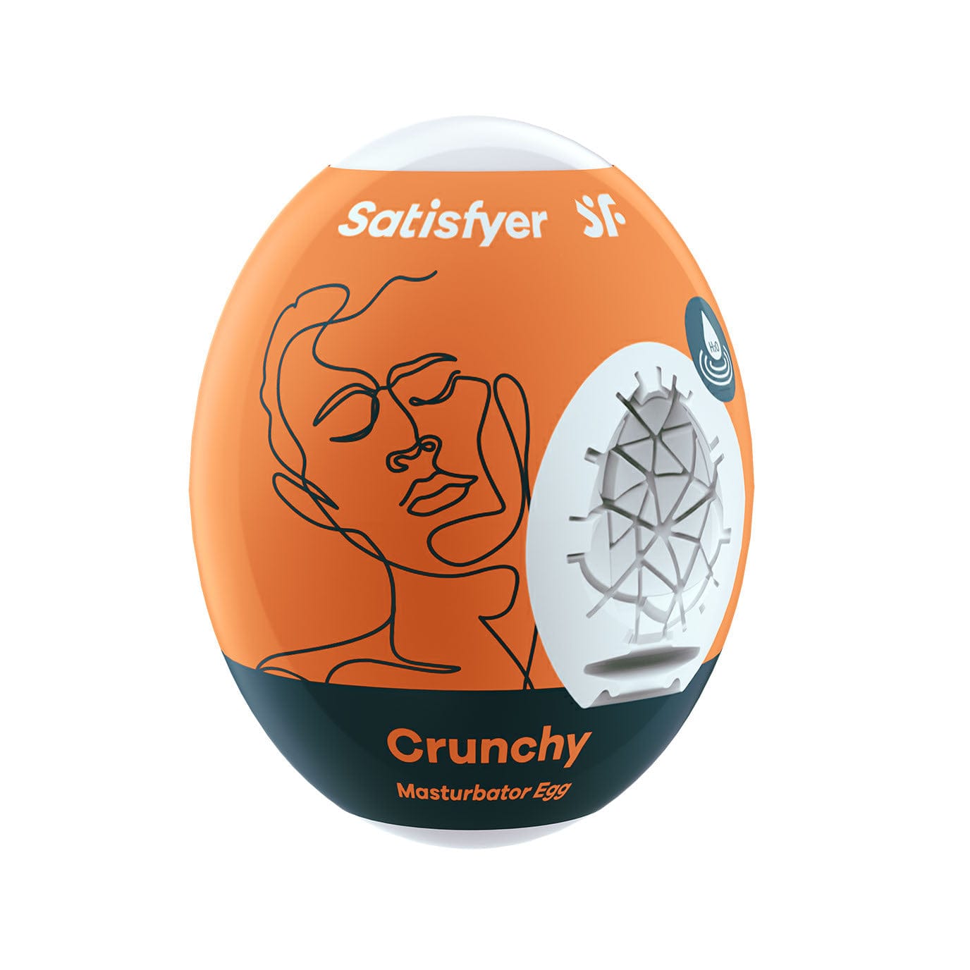 Satisfyer - Naughty Masturbator Egg (Orange) Masturbator Egg (Non Vibration) 575353859 CherryAffairs