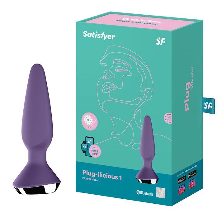 Satisfyer - Plugilicious 1 App-Controlled Anal Plug (Purple) Anal Plug (Vibration) Rechargeable 4061504003221 CherryAffairs