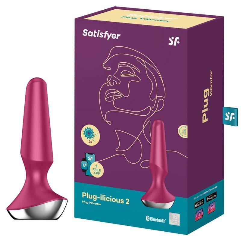 Satisfyer - Plugilicious 2 App-Controlled Anal Plug (Berry) Anal Plug (Vibration) Rechargeable 4061504003276 CherryAffairs