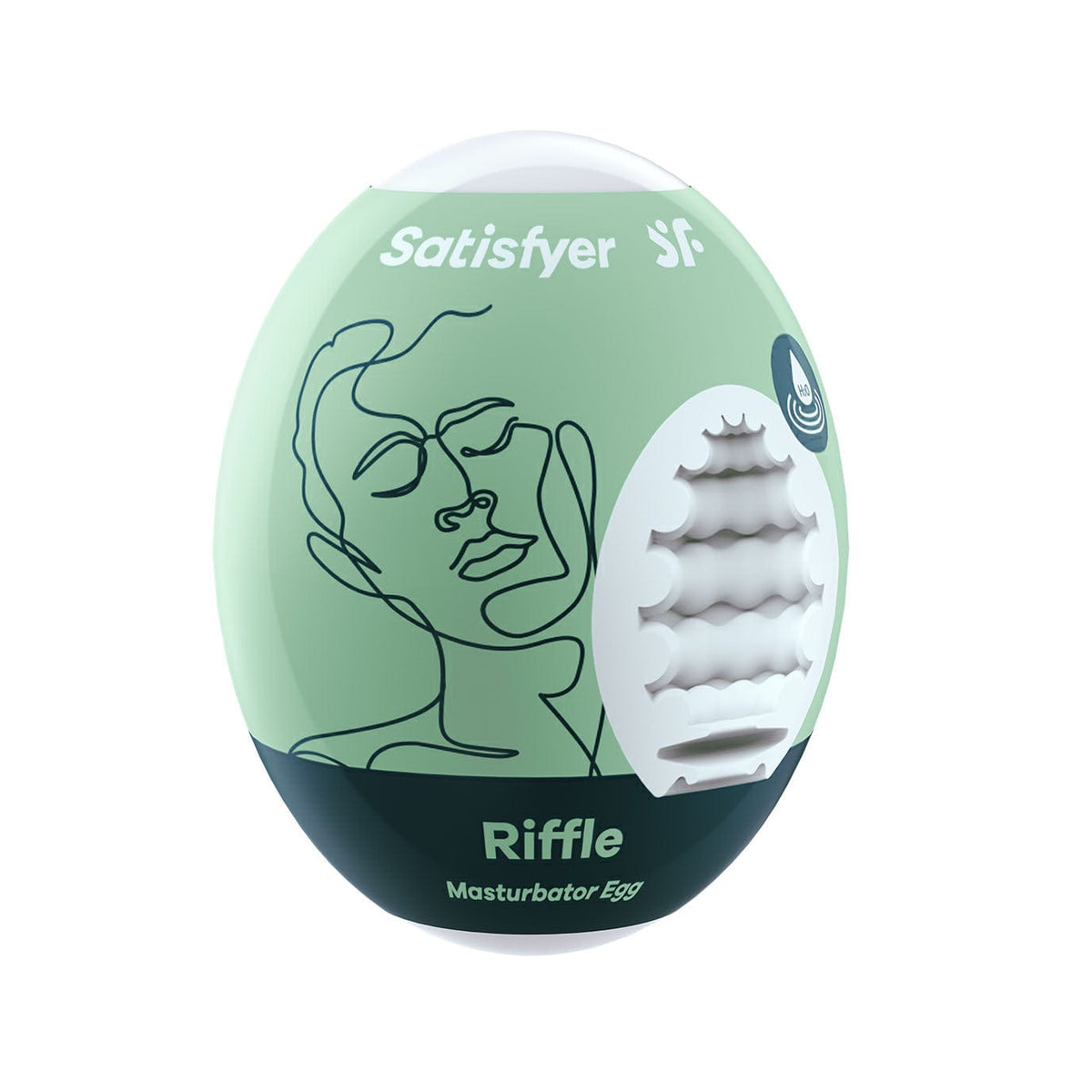 Satisfyer - Riffle Masturbator Egg (Green) Masturbator Egg (Non Vibration) 575357357 CherryAffairs