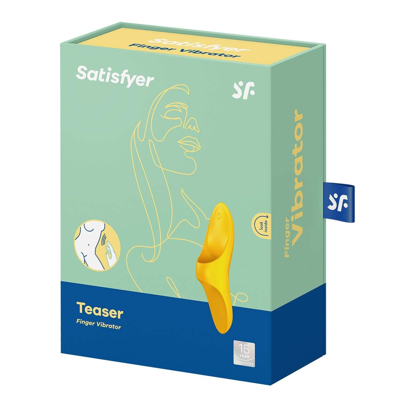 Satisfyer - Teaser Finger Vibrator (Dark Yellow) Clit Massager (Vibration) Rechargeable 4061504004082 CherryAffairs