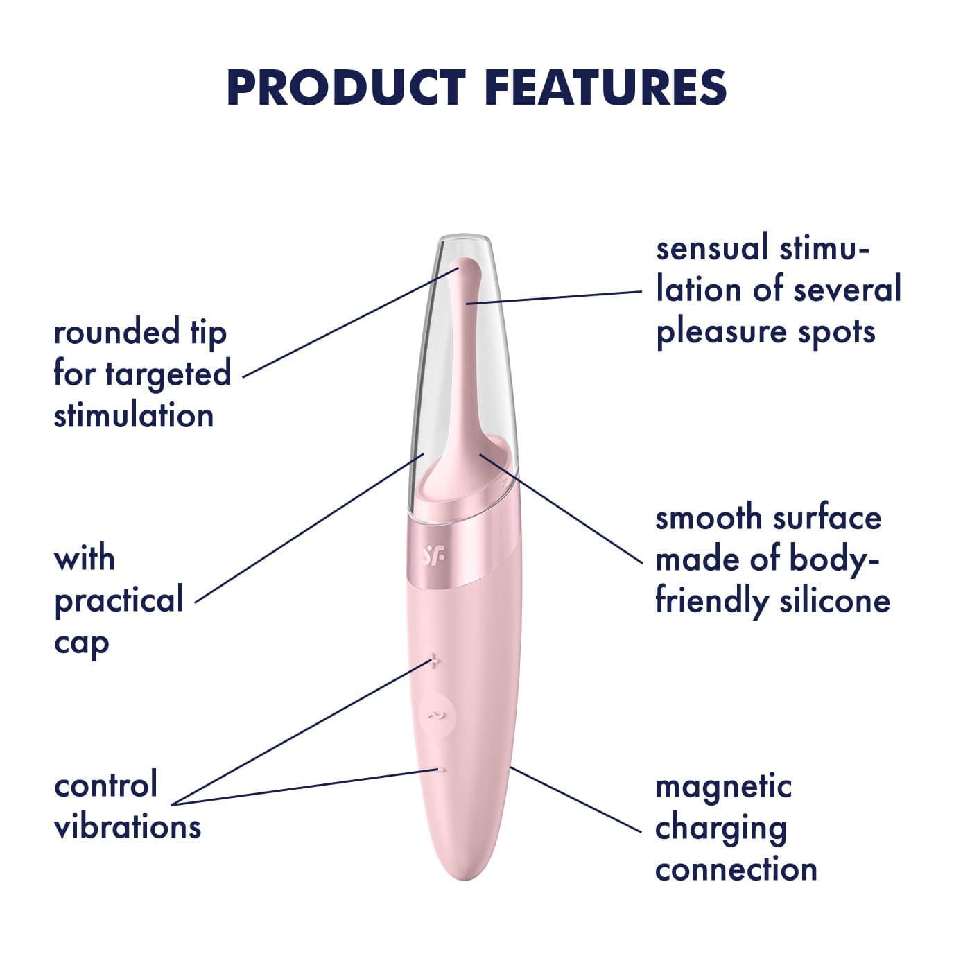 Satisfyer - Twirling Delight Precise Clit Massger (Berry) Clit Massager (Vibration) Rechargeable 4061504009704 CherryAffairs