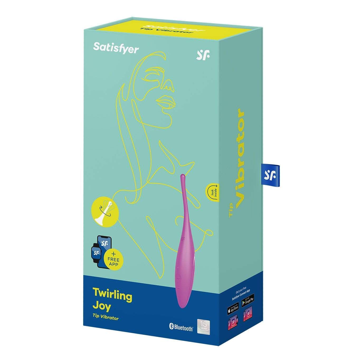 Satisfyer - Twirling Joy App-Controlled Clit Massager (Fuchsia) Clit Massager (Vibration) Rechargeable 4061504009681 CherryAffairs