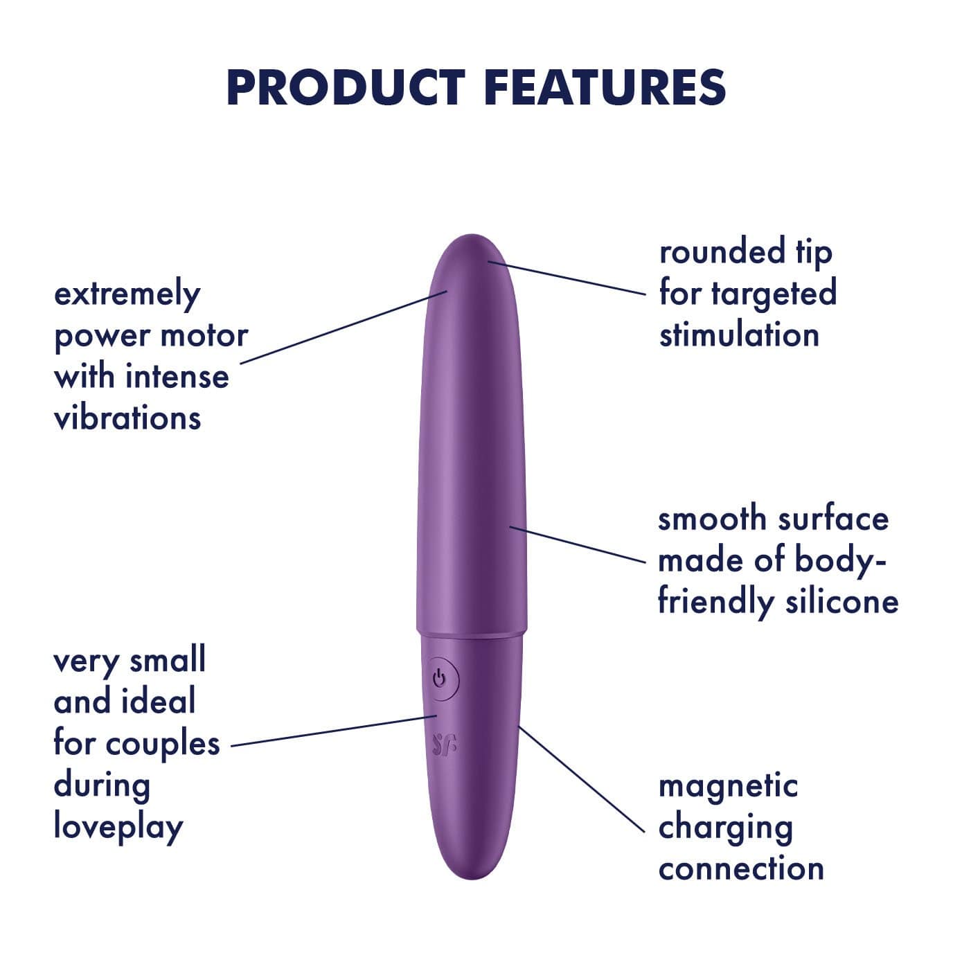 Satisfyer - Ultra Power Bullet 6 Vibrator (Violet) Bullet (Vibration) Rechargeable 4061504007670 CherryAffairs