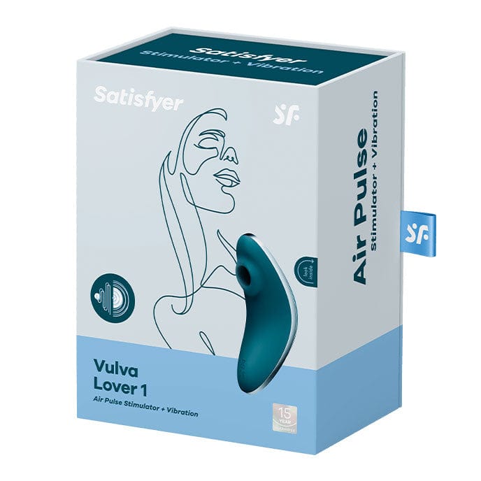Satisfyer - Vulva Lover 1 Air Pulse Vibration Clitoral Stimulator (Blue) Clit Massager (Vibration) Rechargeable 674791155 CherryAffairs